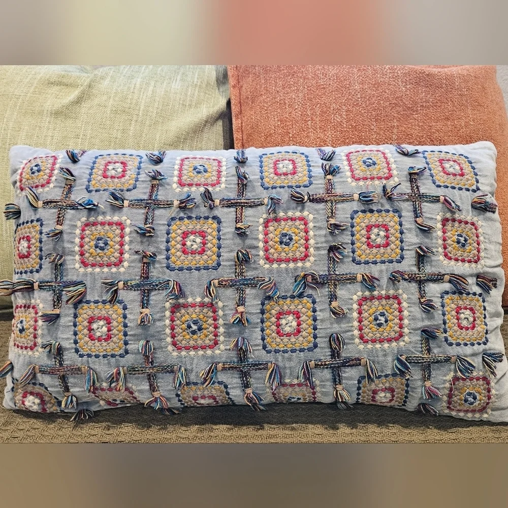 Blue Velvet Throw Pillow